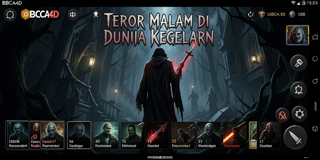 Tangkapan layar dari gameplay BBCA4D yang menakutkan dan seram.