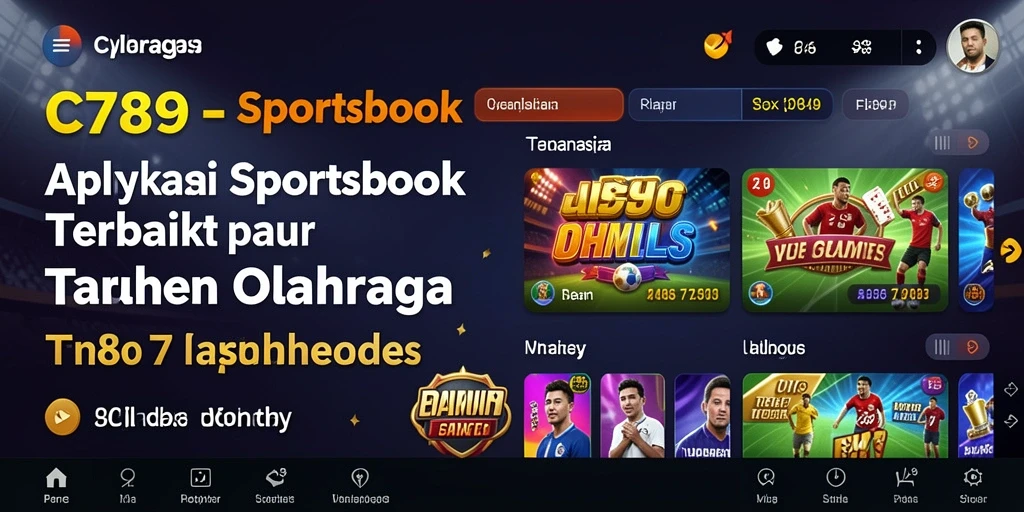 Screenshot utama C789 menampilkan antarmuka taruhan olahraga yang menarik.
