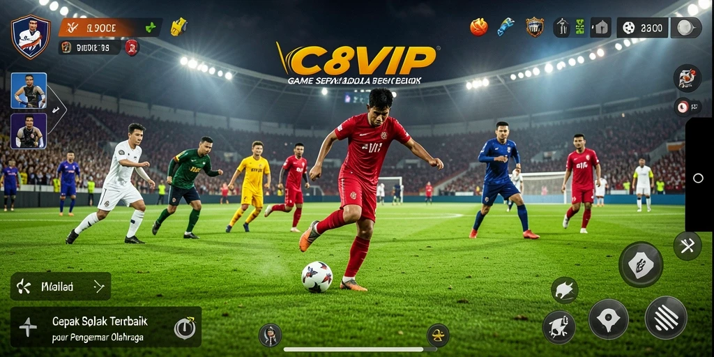 Tampilan gameplay C8VIP dengan aksi penuh semangat sepanjang pertandingan.