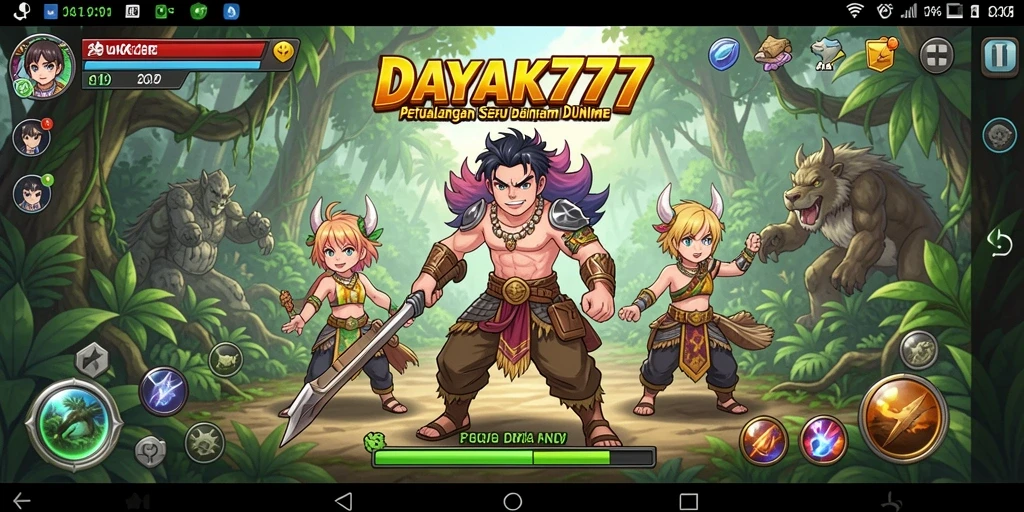 Tangkapan layar permainan DAYAK777 yang menampilkan aksi seru karakter Anime.