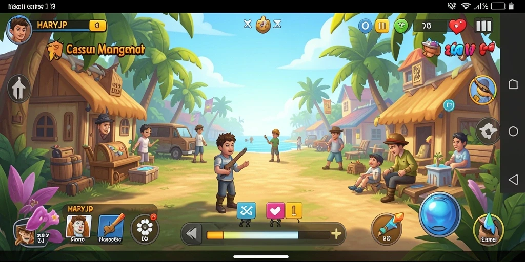 Tangkapan layar gameplay <strong>HARAPJP</strong> yang penuh warna dan menarik.