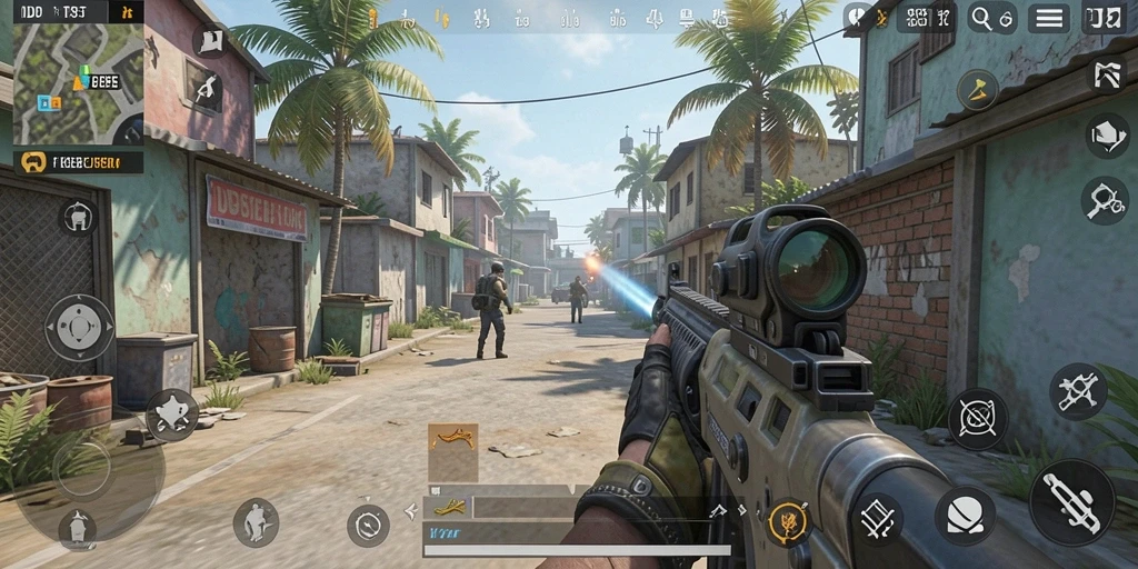 Tampilan gameplay IDEBET yang seru dan menegangkan dalam aksi TPS.