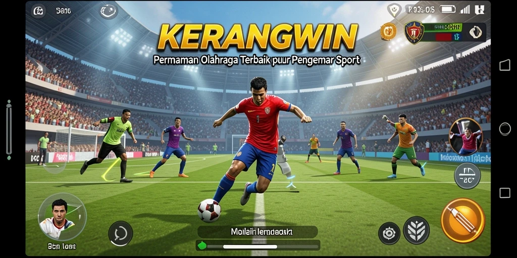 Tampilan gameplay utama KERANGWIN yang menarik dan penuh aksi.