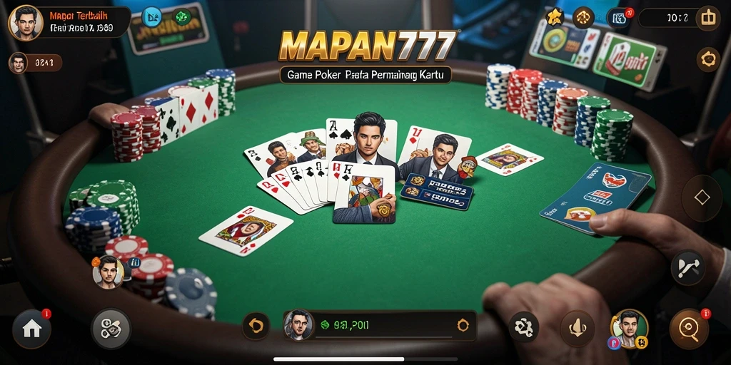 Gameplay mendebarkan di MAPAN777 dengan poker multiplayer.