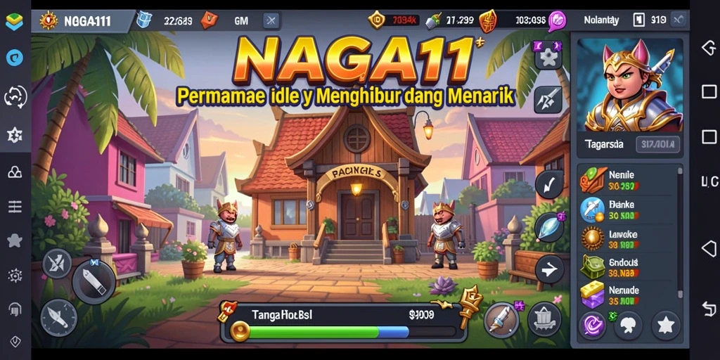 Tampilan gameplay NAGA11 yang menarik dan penuh aksi di dunia Idle.
