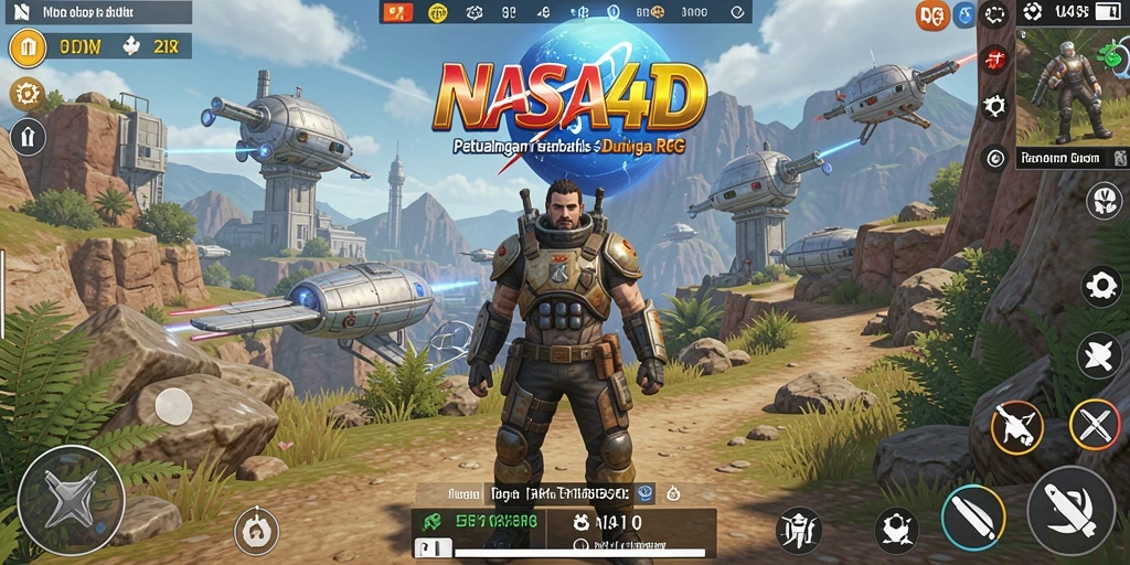 Tangkapan layar menunjukkan aksi seru dalam gameplay RPG di NASA4D.