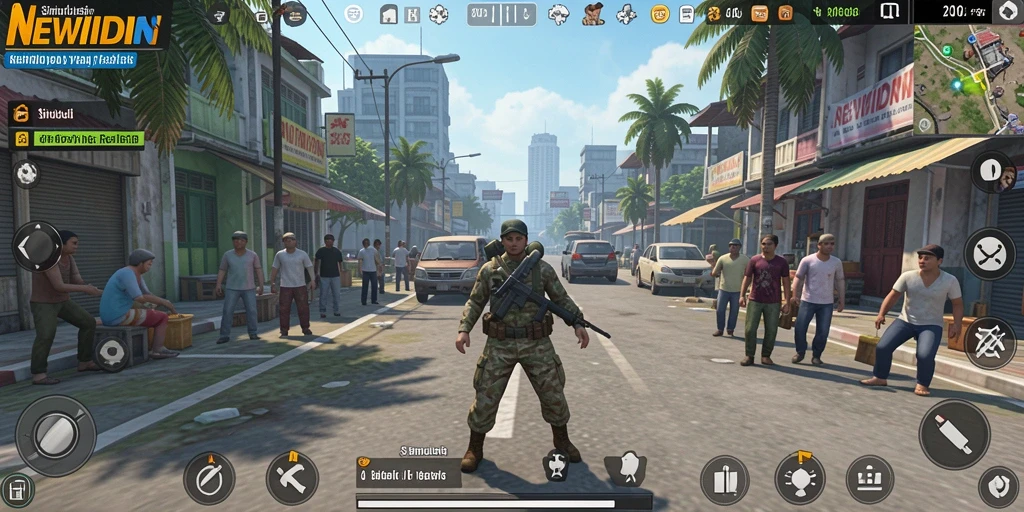 Tangkapan layar gameplay NEWIDN menampilkan interaksi yang menarik antar karakter.