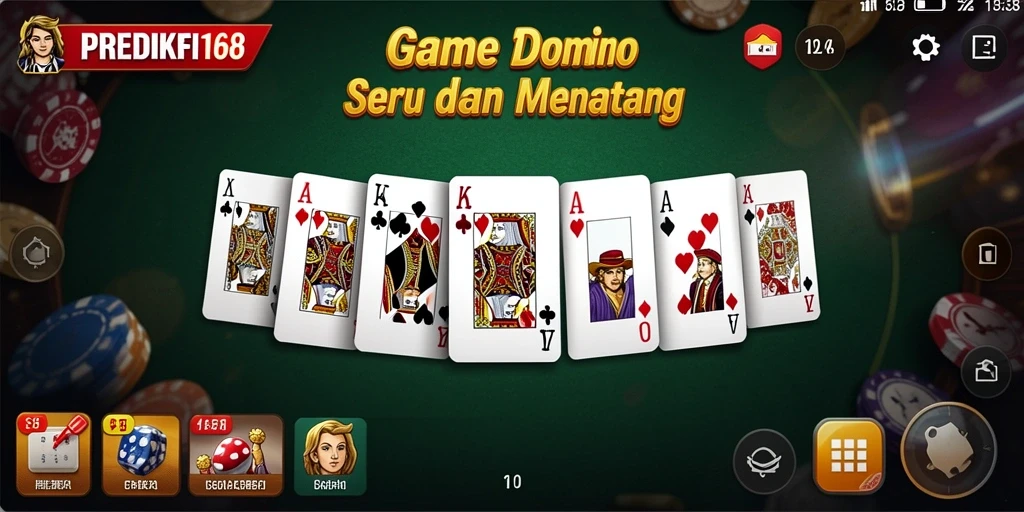 Tampilan gameplay seru PREDIKSI168 dalam permainan Domino.