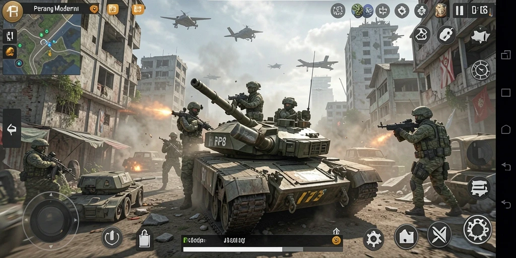 Tampilan aksi seru dalam gameplay RP8 dengan grafik yang menawan.
