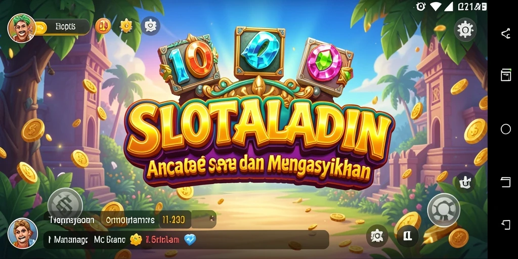 Screenshot menunjukkan gameplay seru dan grafis menawan dari SLOTALADIN.