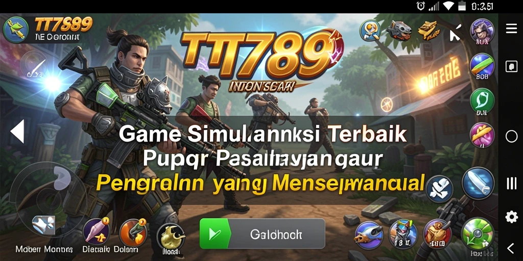 Screenshot utama TT789 menampilkan pemain tengah menikmati gameplay simulasi yang menarik.