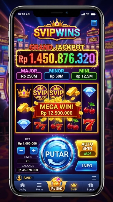 Tampilan antarmuka pengguna svipwins yang bersih dan intuitif.